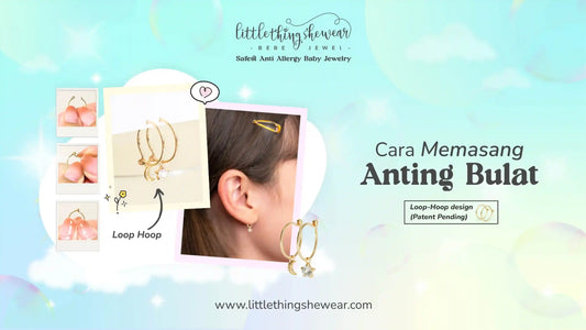 cara memasang anting bulat