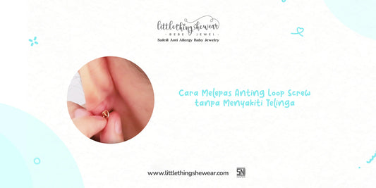 cara melepas anting loop screw