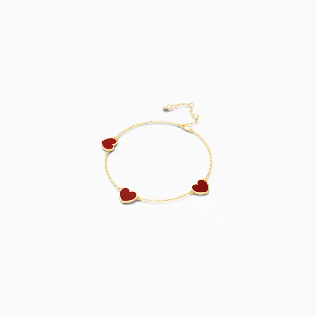 Gelang Emas Carys Red White