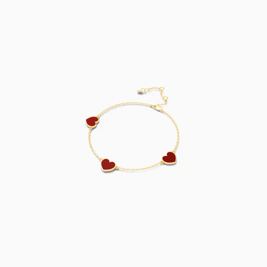 Gelang Emas Carys Red White
