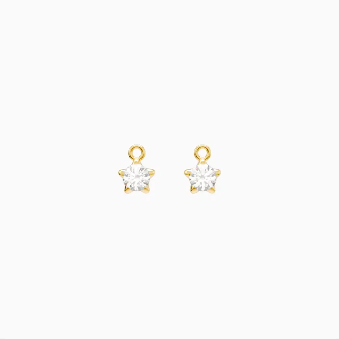 Anting Anak Loop Hoop Star Swarovski