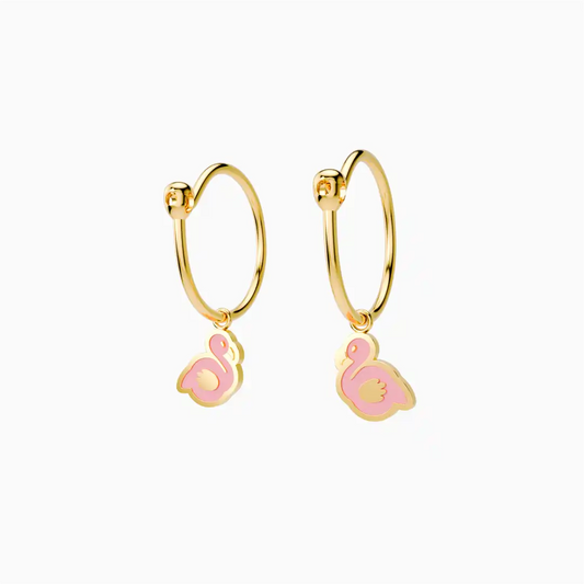 Anting Anak Loop Hoop Flamingo