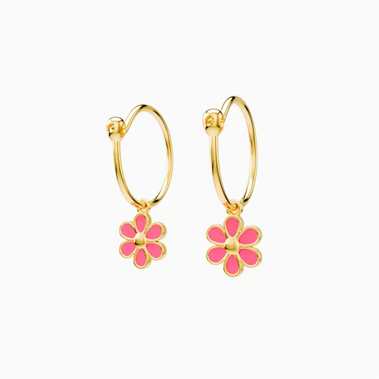 Anting Anak Loop Hoop Flower