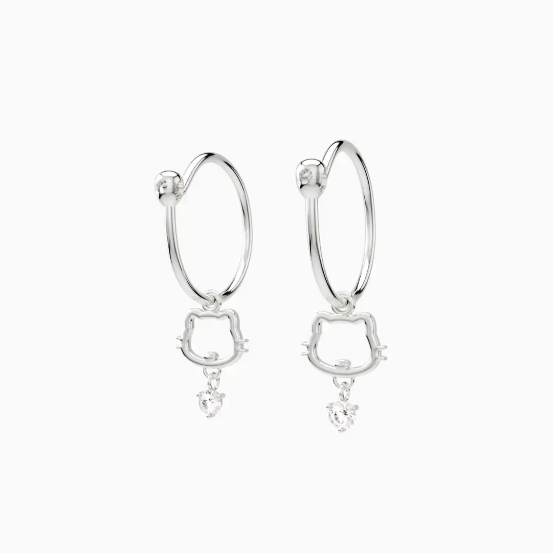 Anting Anak Loop Hoop Kimi Swarovski