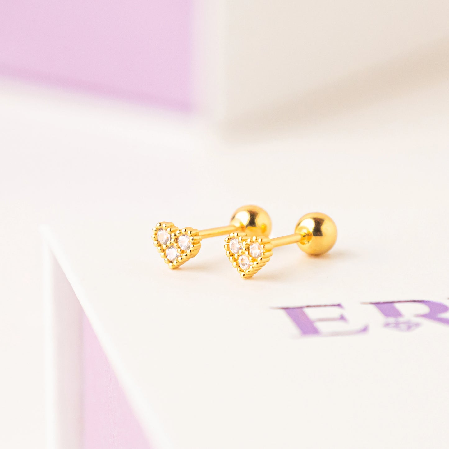 FREE GIFT - Anting Screw Back Amore Swarovski Gold