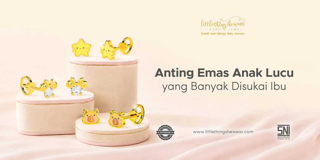 anting emas anak lucu