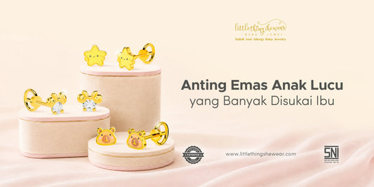 anting emas anak lucu