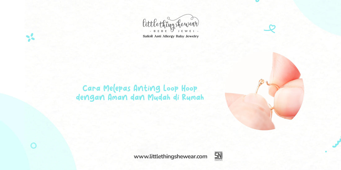cara melepas anting loop hoop