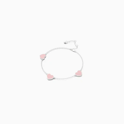 Gelang Emas Carys Pink Lilac Emas Asli