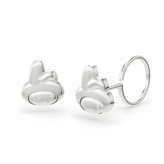 anting bayi emas putih model loop end Baby Daisy berbentuk karakter cinnamoroll hypoallergenic aman untuk kulit sensitif bayi
