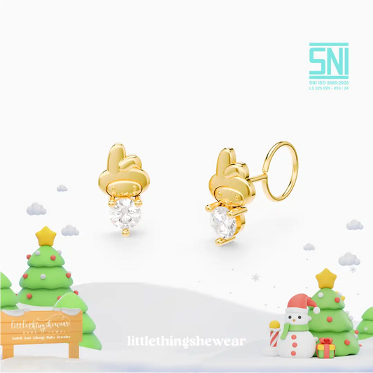 Anting Anak Loop End Daisy Swarovski