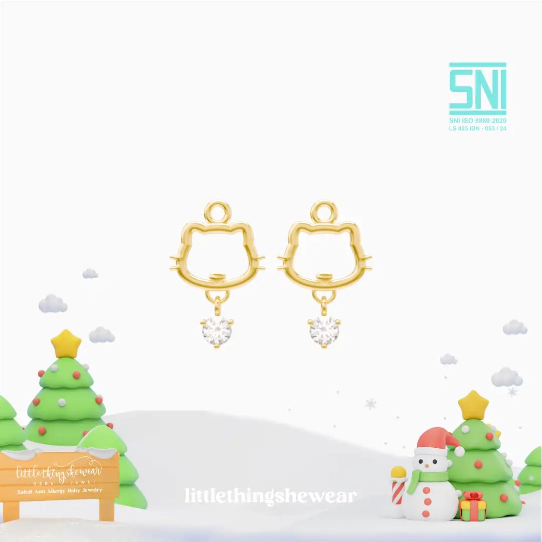 Anting Anak Loop Hoop Kimi Swarovski