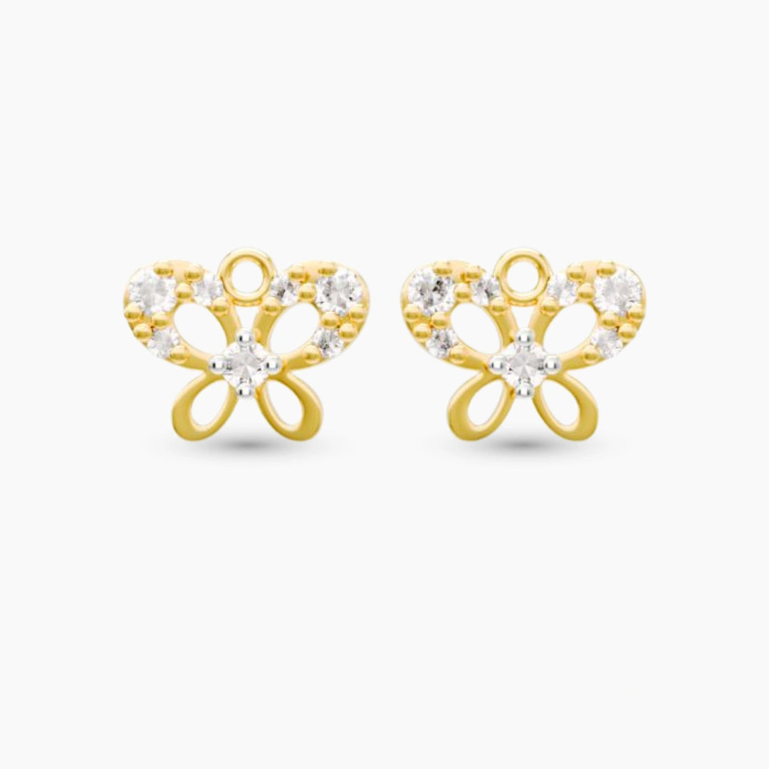 pendant anting anak emas Rosie untuk model loop hoop dengan batu Swarovski, hypoallergenic dan aman untuk kulit sensitif