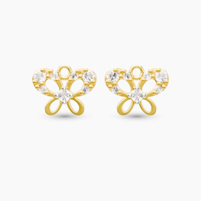 pendant anting anak emas Rosie untuk model loop hoop dengan batu Swarovski, hypoallergenic dan aman untuk kulit sensitif