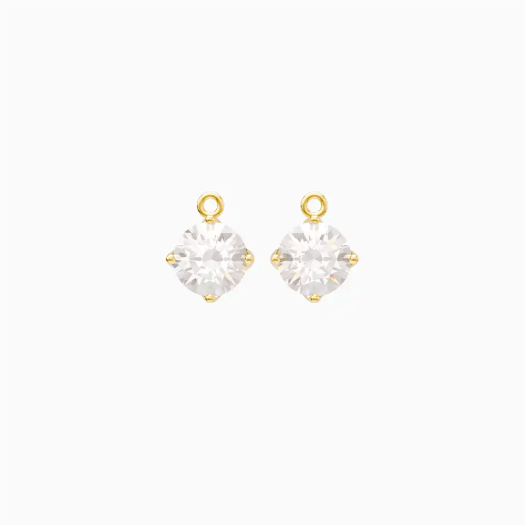 Anting Emas Dewasa Loop Hoop Ilona Swarovski