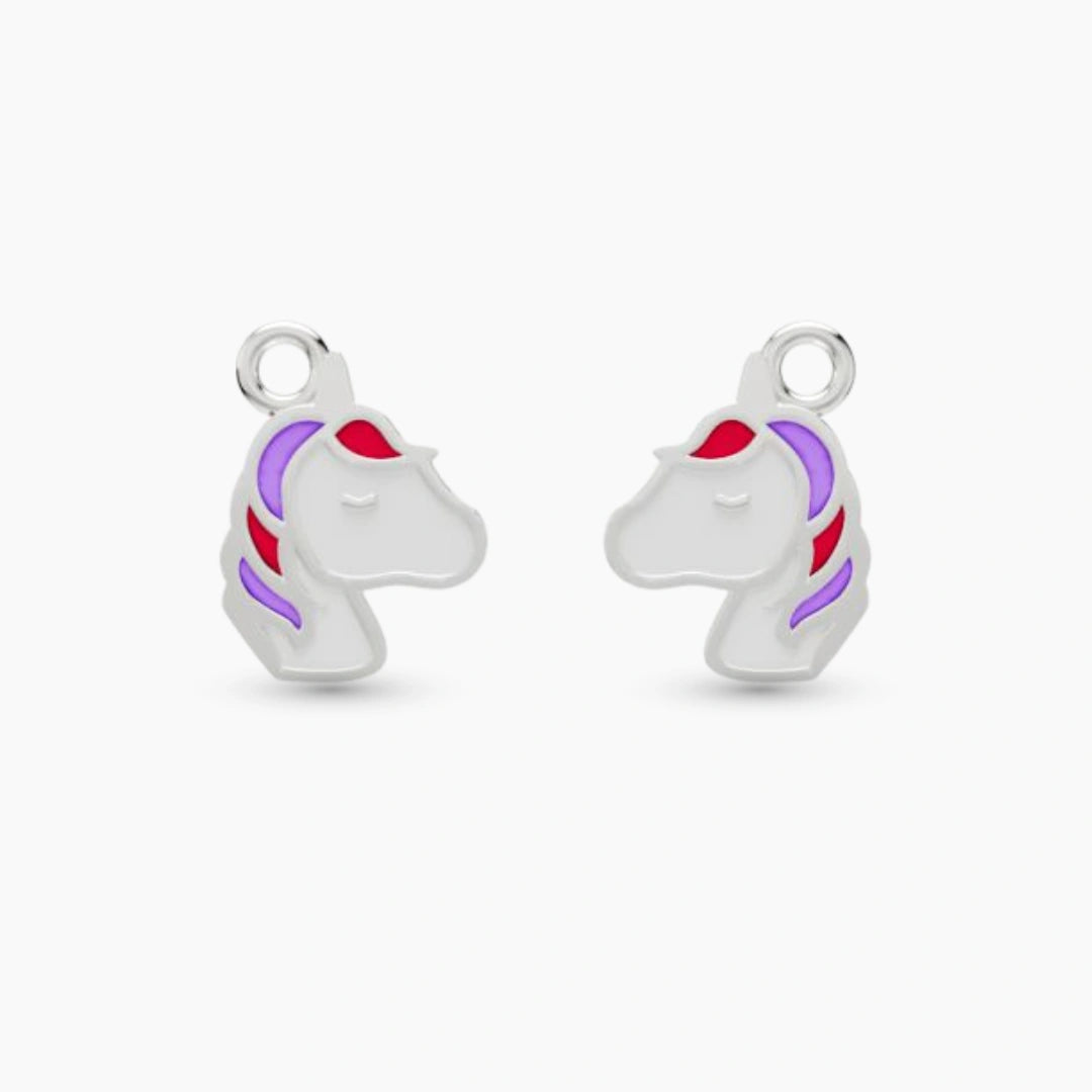 pendant anting anak emas putih Little Unicorn karakter unicorn untuk model loop hoop hypoallergenic aman untuk kulit sensitif