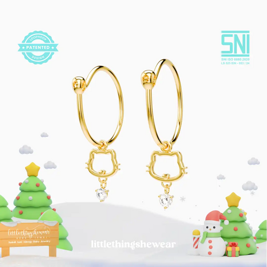 Anting Anak Loop Hoop Kimi Swarovski