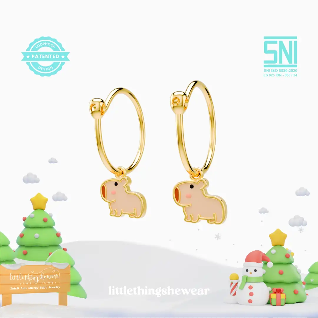 Anting Anak Loop Hoop Cappybara