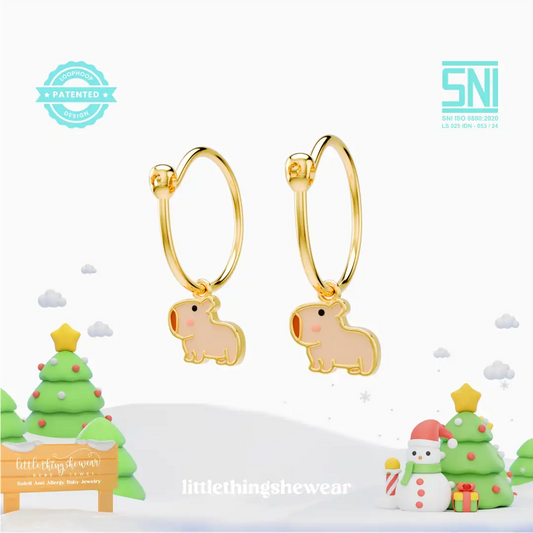 Anting Anak Loop Hoop Cappybara