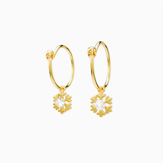 Anting Anak Loop Hoop Snow Swarovski