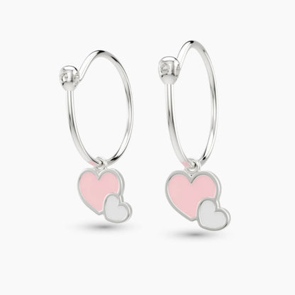 anting anak emas putih model loop hoop Carys pink white hypoallergenic aman untuk kulit sensitif