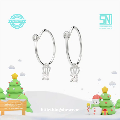 Anting Anak Loop Hoop Eiko Swarovski