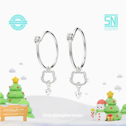 Anting Anak Loop Hoop Kimi Swarovski