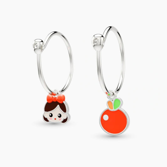 anting anak emas putih model loop hoop Little Sylvie tema princess hypoallergenic aman untuk kulit sensitif