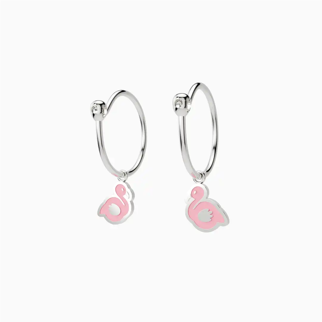 Anting Anak Loop Hoop Flamingo