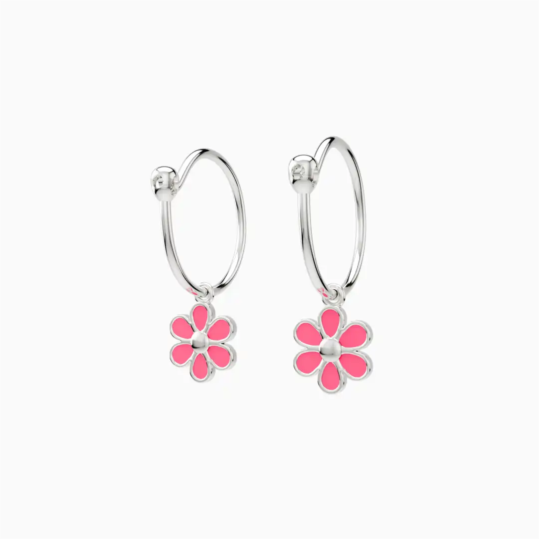 Anting Anak Loop Hoop Flower