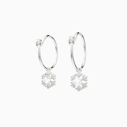 Anting Anak Loop Hoop Snow Swarovski