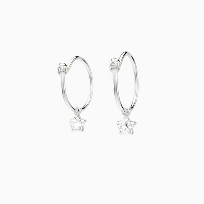 Anting Anak Loop Hoop Star Swarovski