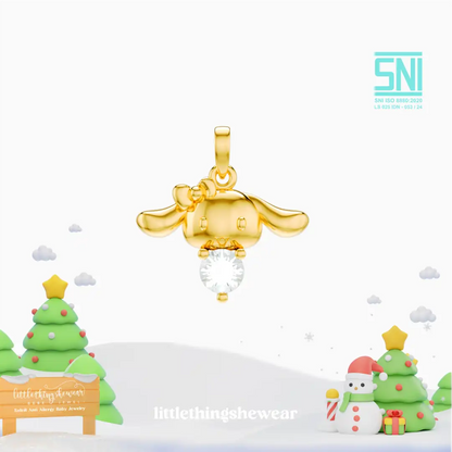 Liontin Kalung Anak Claire Swarovski Emas Asli