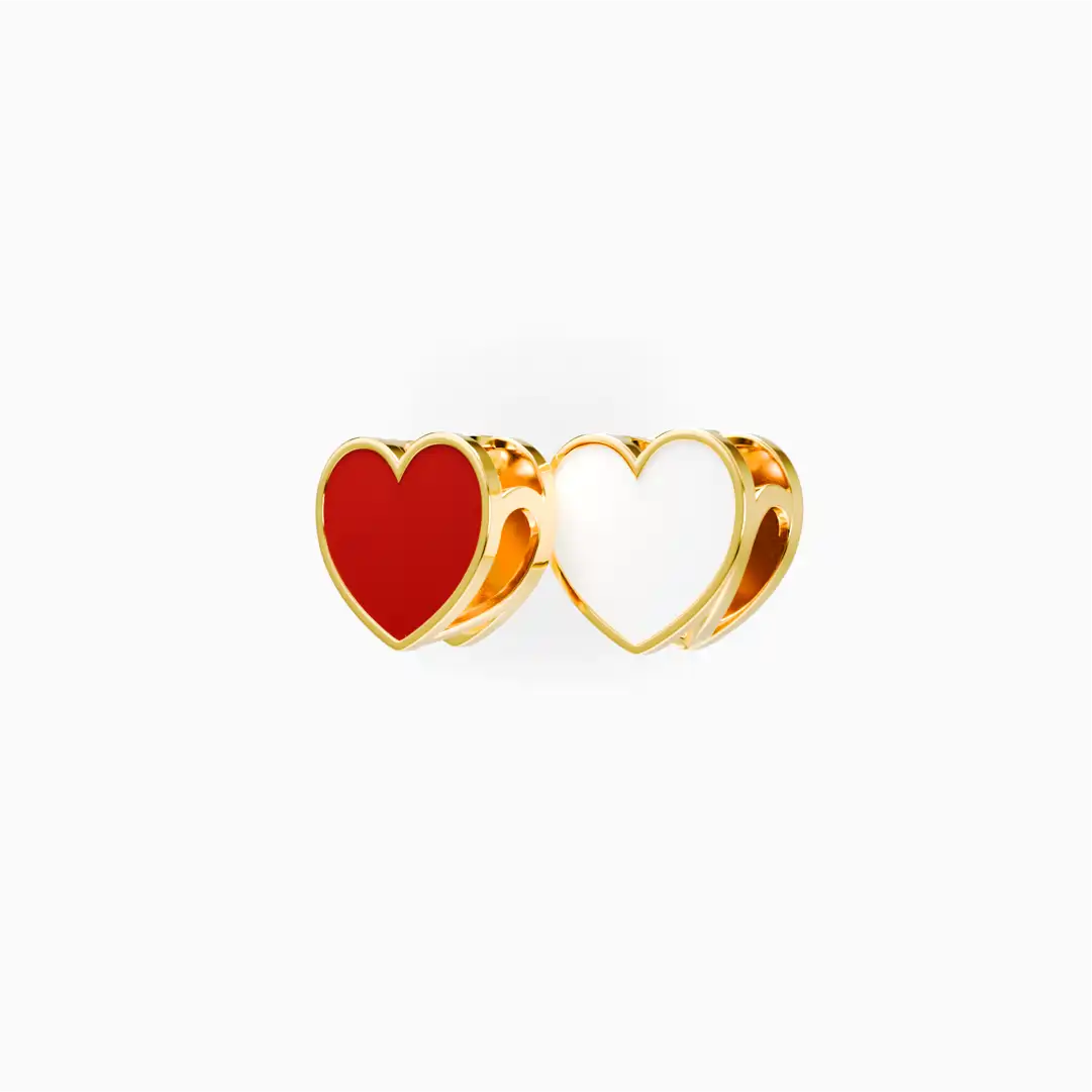 Liontin Kalung Carys White Red Emas Asli (Liontin Saja)