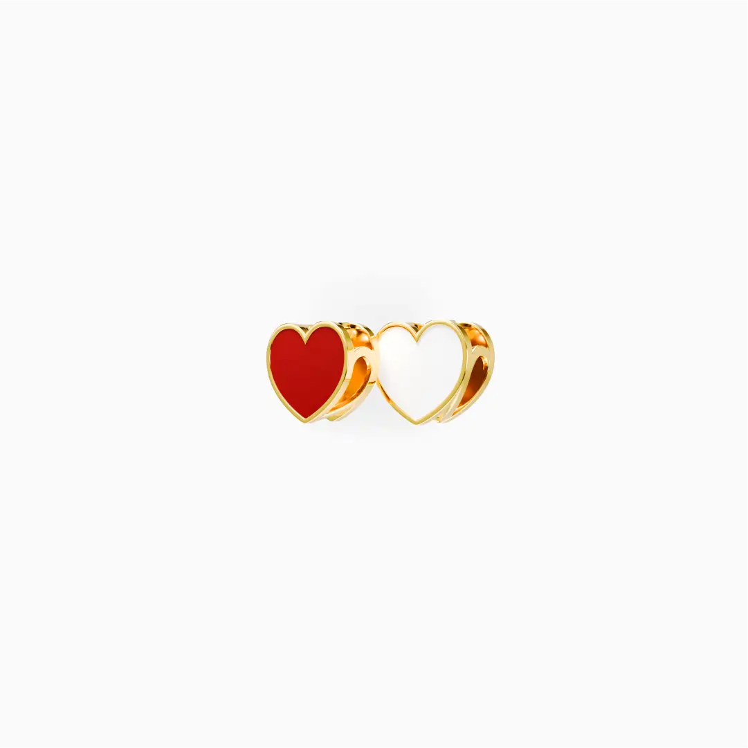 Liontin Kalung Carys White Red Emas Asli (Liontin Saja)