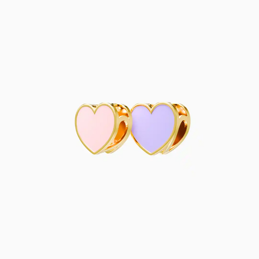 Liontin Kalung Carys Pink Lilac Emas Asli (Liontin Saja)