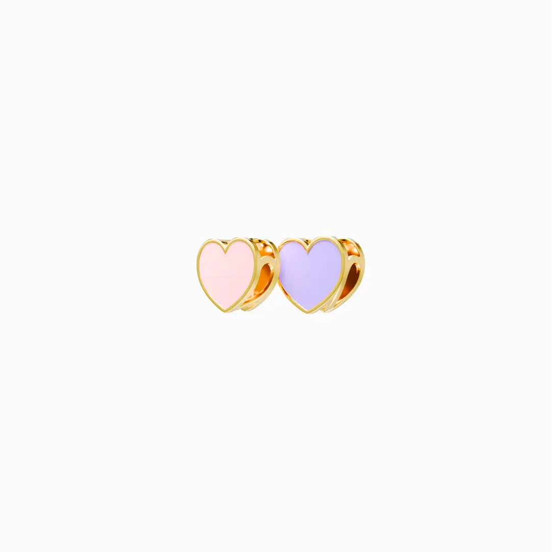 Liontin Kalung Carys Pink Lilac Emas Asli (Liontin Saja)