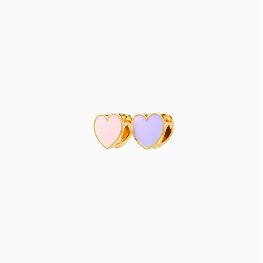 Liontin Kalung Carys Pink Lilac Emas Asli (Liontin Saja)