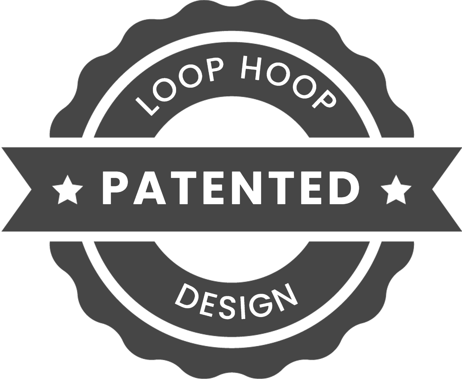 Segel resmi desain Loop Hoop Littlethinghsewear yang telah terdaftar paten