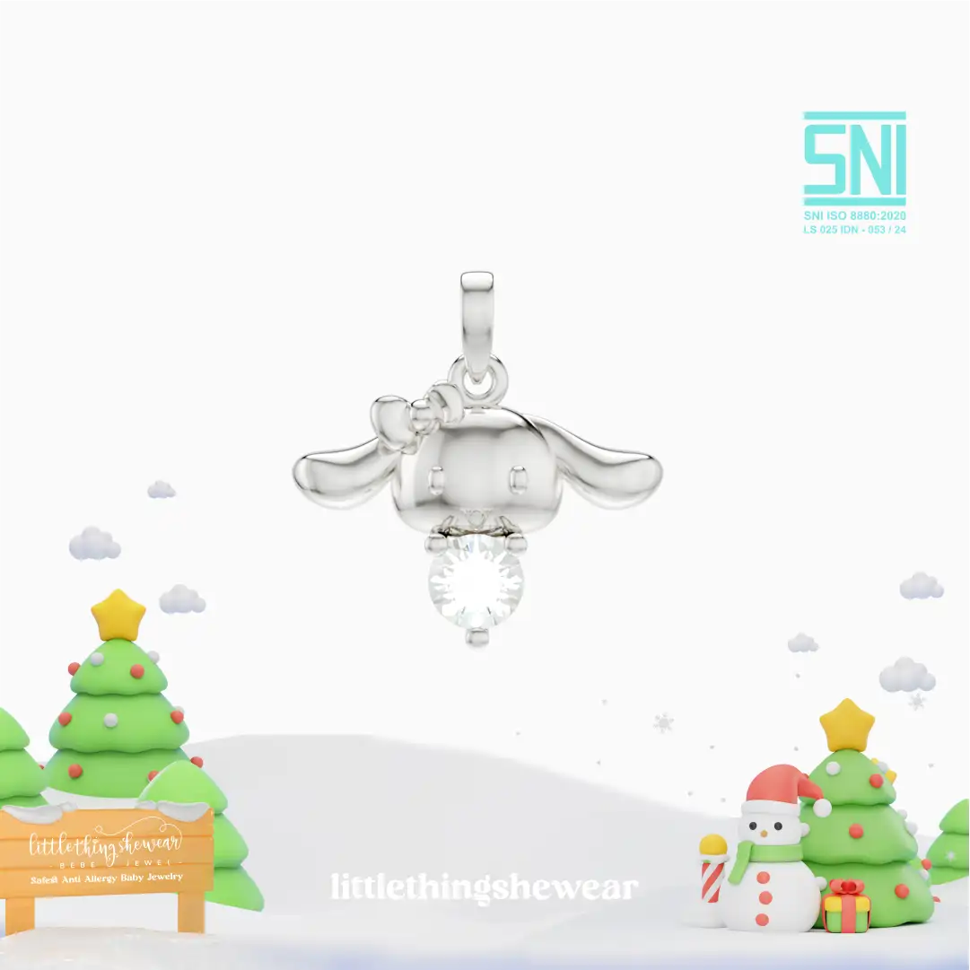 Liontin Kalung Anak Claire Swarovski Emas Asli