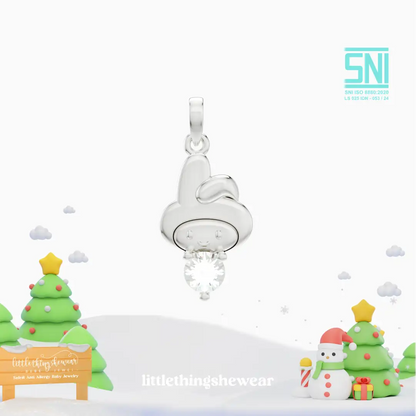 Liontin Kalung Anak Daisy Swarovski Emas Asli