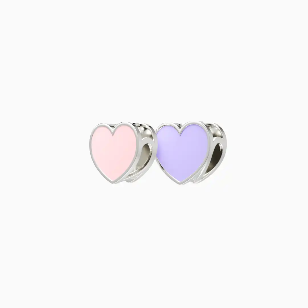 Liontin Kalung Carys Pink Lilac Emas Asli (Liontin Saja)