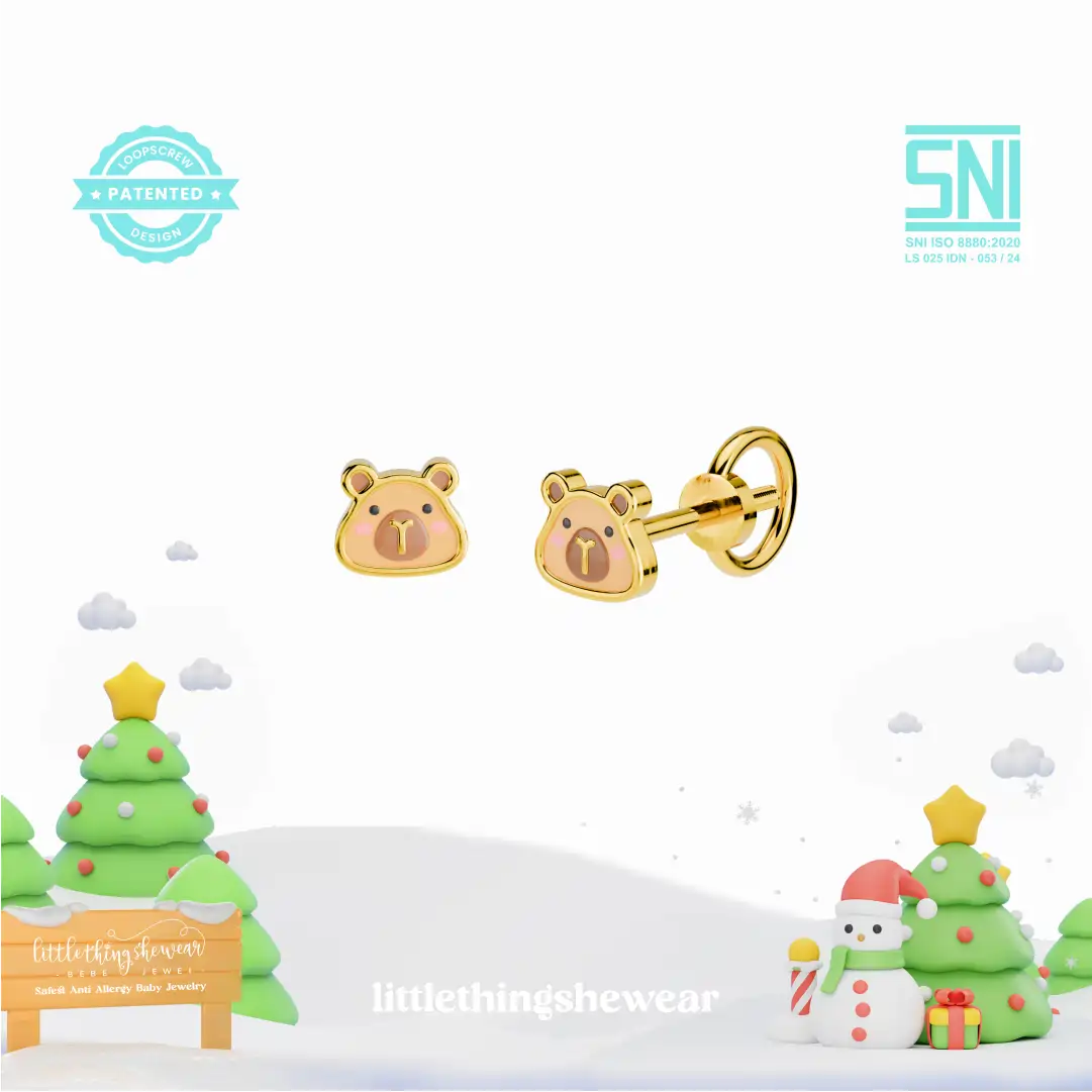 Anting Bayi Loop Screw Little Happybara (8K)