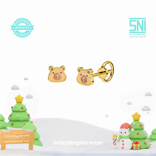 Anting Bayi Loop Screw Little Happybara (8K)