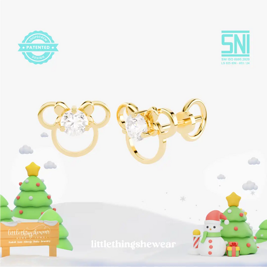 Anting Anak Loop Screw Minnie (8k)