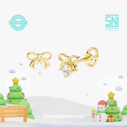 Anting Anak Loop Screw Ribbon (8k)