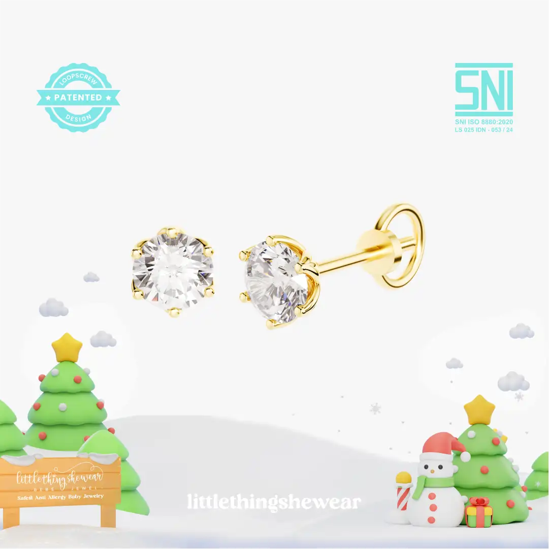 Anting Anak Loop Screw Serenity (8k)