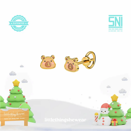 Anting Bayi Loop Screw Little Happybara (8K)