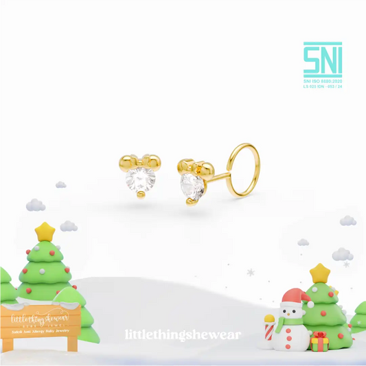 Anting Bayi Loop End Little Millie Swarovski