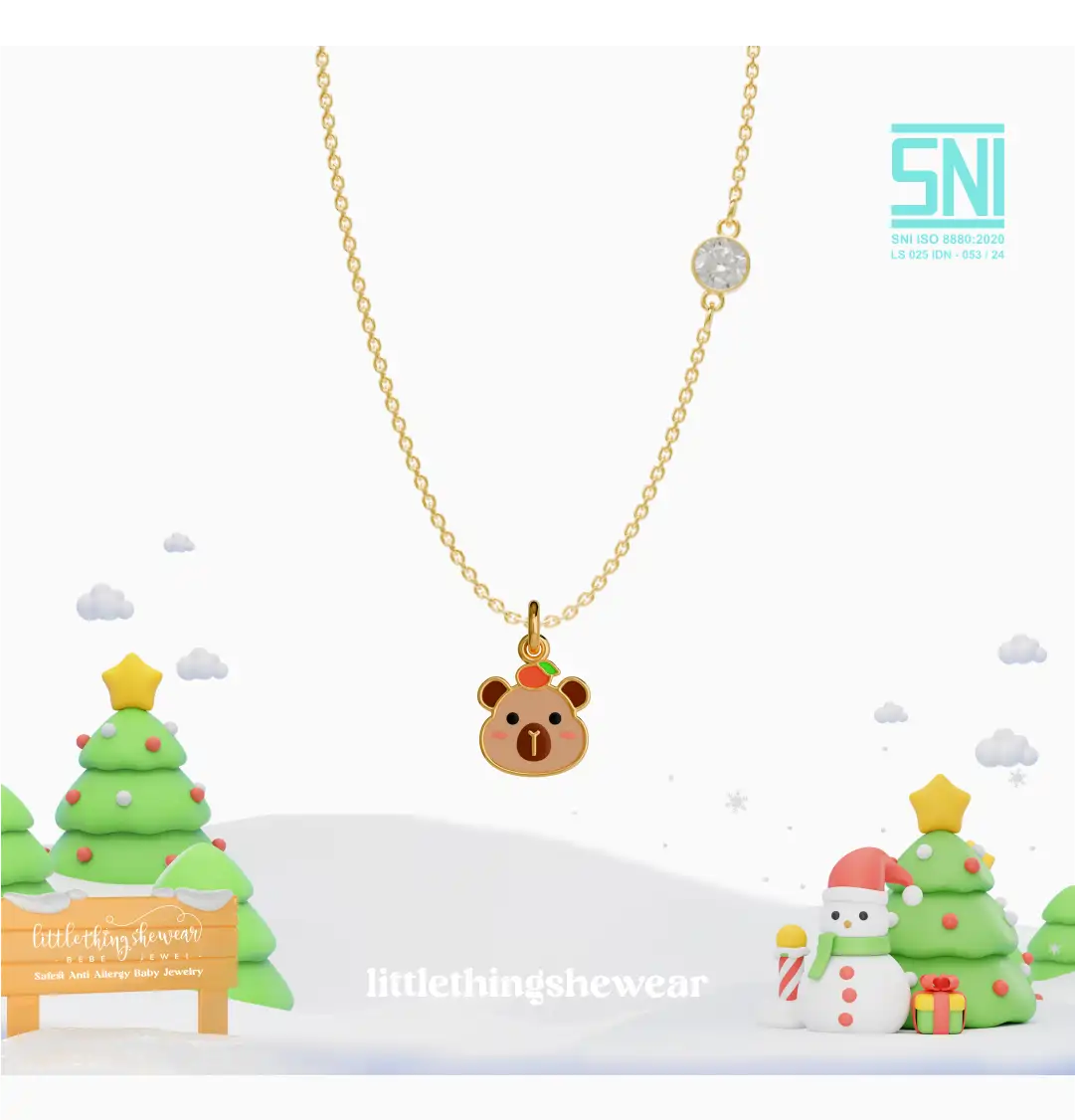 Kalung Emas Anak Cappybara 8k